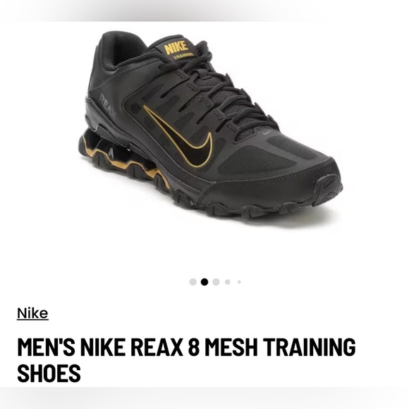 Nike Training Reax 8 TR Black Metallic Gold Mens Shoes Size 11.5 - Picture 4 of 14